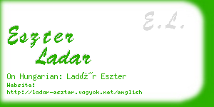 eszter ladar business card